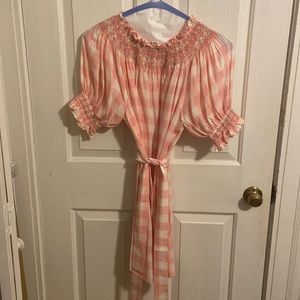 Doen Pink Gingham Dress